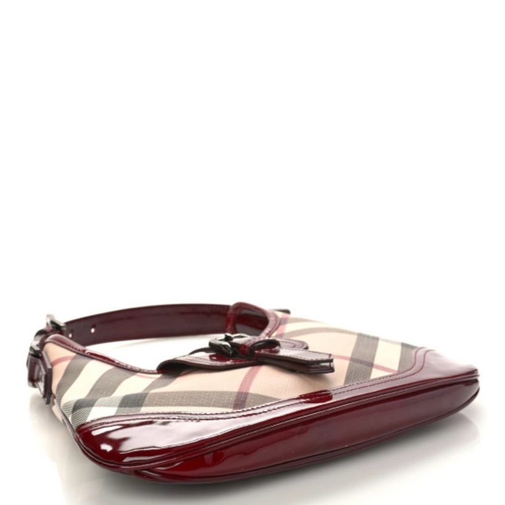 Burberry Burgundy and Beige Shoulder Bag - Picture 4 of 7